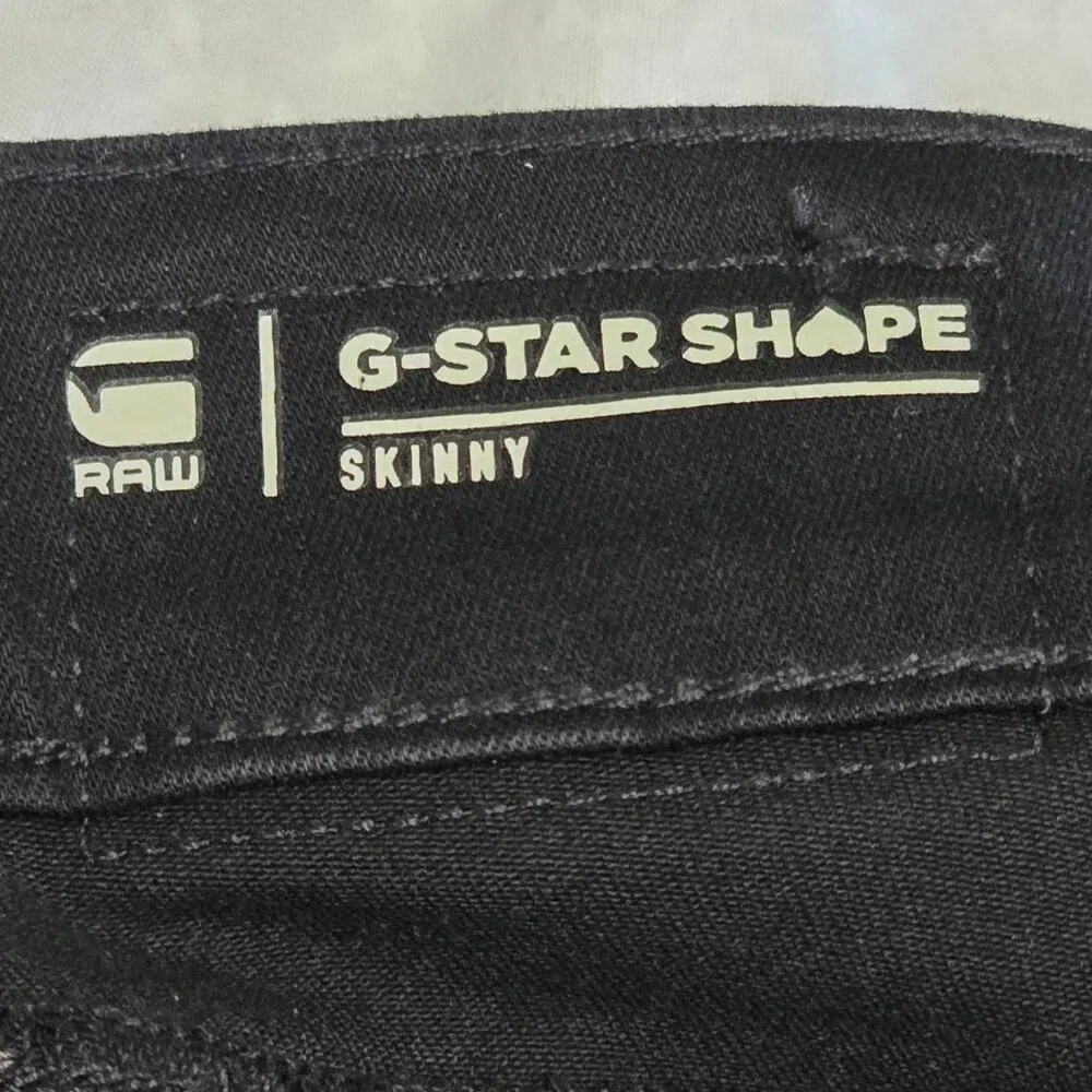 G Star Raw Shape Skinny Black High Rise Stretch Jeans Sz W28 L30 NWOT